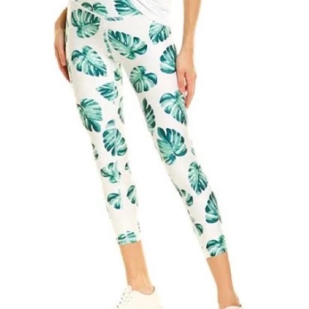 Wildfox Sweat Tropical Banana Leaf Leggings Size S